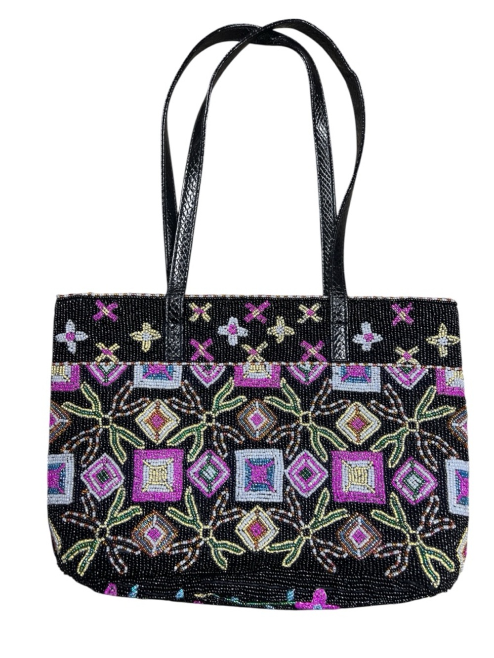 Vintage Style Black Beaded Purse